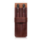 Londo Top Grain Leather Pen and Pencil Case with Tuck in Flap - Two Compartment