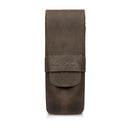 Londo Top Grain Leather Pen and Pencil Case with Tuck in Flap - Two Compartment