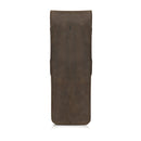 Londo Top Grain Leather Pen and Pencil Case with Tuck in Flap - Two Compartment