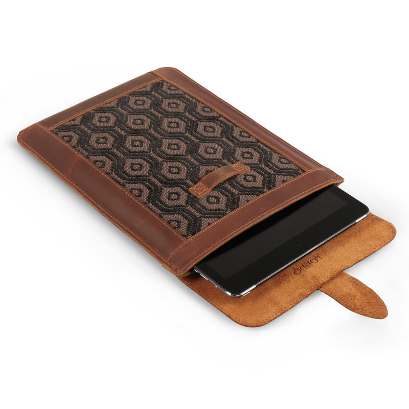 Londo iPad Pro 12.9 Case - iPad Pro 11 Inch Case Genuine Top Grain Leather iPad Case with Garment Design for iPad Pro (2018-2024)/iPad Air (2021)
