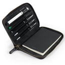 Londo Genuine Leather Padfolio with Pencil Holder Notepad and Zipper Closure