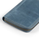 Londo Genuine Leather Padfolio with Pencil Holder Notepad and Zipper Closure