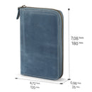 Londo Genuine Leather Padfolio with Pencil Holder Notepad and Zipper Closure