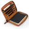Londo Genuine Leather Padfolio with Pencil Holder Notepad and Zipper Closure