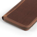 Londo Genuine Leather Padfolio with Pencil Holder Notepad and Zipper Closure