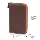 Londo Genuine Leather Padfolio with Pencil Holder Notepad and Zipper Closure