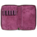 Londo Genuine Leather Padfolio with Pencil Holder Notepad and Zipper Closure