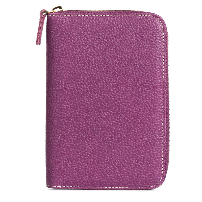 Londo Genuine Leather Padfolio with Pencil Holder Notepad and Zipper Closure