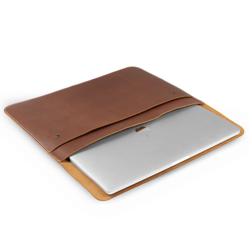 MegaGear Fine Leather and Sleeve Bag for MacBook Pro, MacBook Air and iPad Case