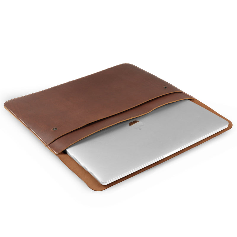 MegaGear Fine Leather and Sleeve Bag for MacBook Pro, MacBook Air and iPad Case