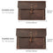 Londo Top Grain Leather MacBook Pro and Air 16 Inch, 14, 15.5, 15, 13 inch & iPad Pro 12.9 Case with Front Pocket & Flap Closure – Retro Vintage Laptop Bag