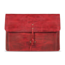 Londo Top Grain Leather MacBook Pro and Air 16 Inch, 14, 15.5, 15, 13 inch & iPad Pro 12.9 Case with Front Pocket & Flap Closure – Retro Vintage Laptop Bag