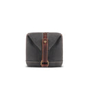 Londo Toiletry Bag Top Grain Leather and Canvas Travel Bag Dopp Kit Makeup Case, Cosmetic Bag
