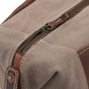 Londo Toiletry Bag Top Grain Leather and Canvas Travel Bag Dopp Kit Makeup Case, Cosmetic Bag