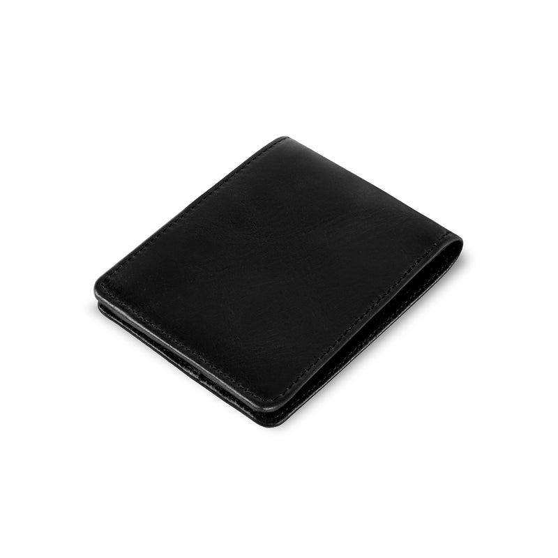 Otto Angelino Portafoglio Porta Documenti In Vera Pelle Con Cerniera E Cinturino Da Polso - Unisex, Nero