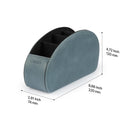 Londo Remote Control Holder with 5 Pockets, Store DVD, Blu-Ray, TV, Roku or Apple TV Remotes, Italian Top Grain Leather with Suede Lining