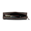 Londo Top Grain Leather Zipper Pen, Pencil and Cosmetic Case