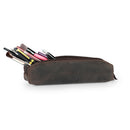 Londo Top Grain Leather Zipper Pen, Pencil and Cosmetic Case