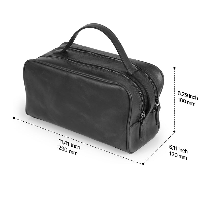 Londo Hand Crafted Top Grain Leather Toiletry Bag, Personalized Makeup – MegaGear Store Londo Hand Crafted Top Grain Leather Toiletry Bag, Personalized Makeup – MegaGear Store