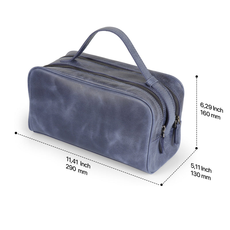 Londo Hand Crafted Top Grain Leather Toiletry Bag, Personalized Makeup – MegaGear Store Londo Hand Crafted Top Grain Leather Toiletry Bag, Personalized Makeup – MegaGear Store