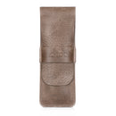 Londo Top Grain Leather Pen and Pencil Case with Tuck in Flap