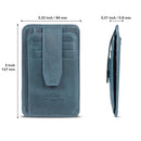 Otto Angelino Italian Top Grain Leather Minimalist Men Wallet, Slim, Credit Card Holder, Zippered Coin Slot, RFID Blocking