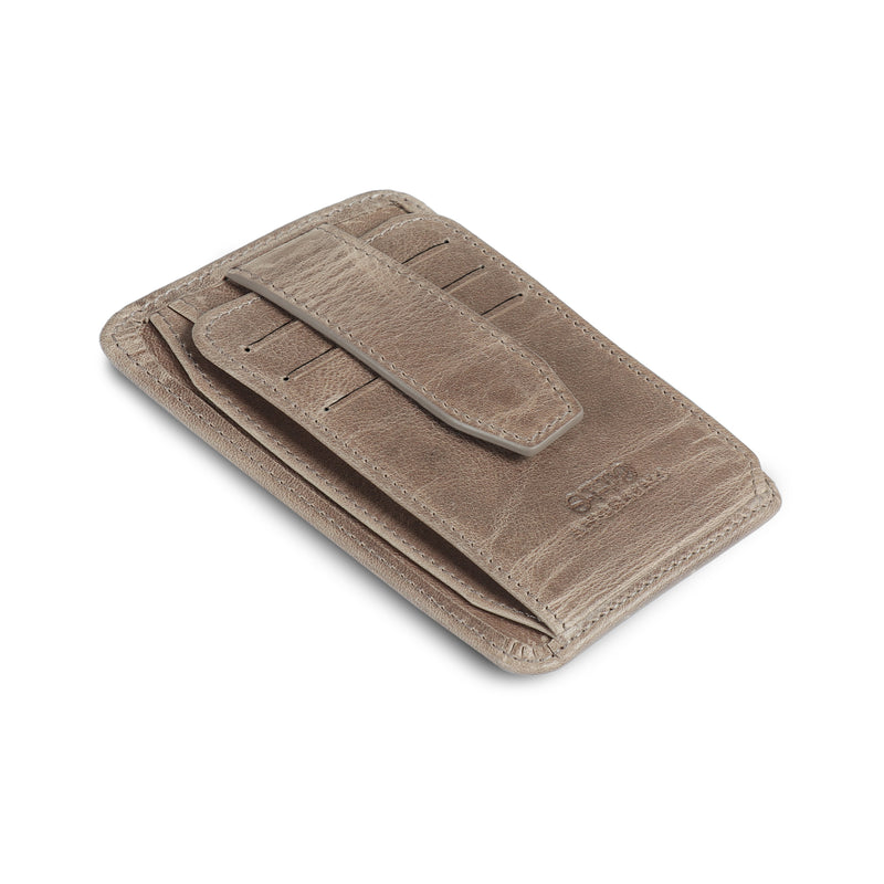 Otto Angelino Italian Top Grain Leather Minimalist Men Wallet, Slim, Credit Card Holder, Zippered Coin Slot, RFID Blocking