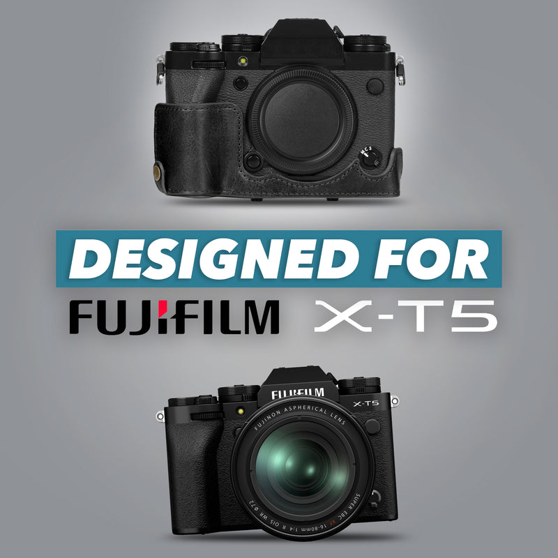 MegaGear Fujifilm X-T5 (16-80 mm) Ever Ready Genuine Leather Camera Case