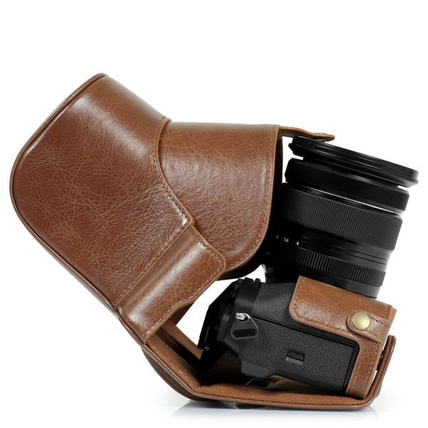 MegaGear Fujifilm X-T5 (16-80 mm) Ever Ready Genuine Leather Camera Case