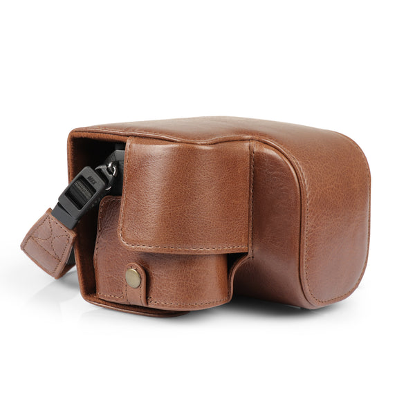 MegaGear Sony Alpha A6700 (16-50mm) Stylish and Protective Top Grain Leather Camera Case