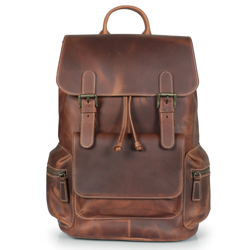 MegaGear Valley Handcrafted Top Grain Leather Backpack Camel MegaGear Valley Handcrafted Top Grain Leather Backpack Camel