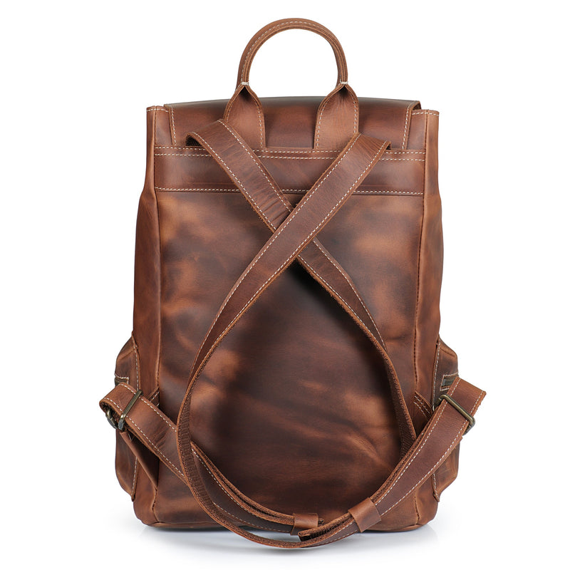 bagga leather backpack MegaGear Valley Handcrafted Top Grain Leather Backpack – MegaGear Store