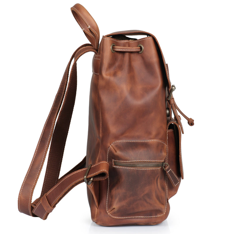 MegaGear Valley Handcrafted Top Grain Leather Backpack