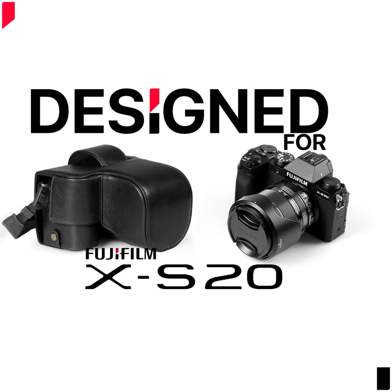 MegaGear Fujifilm X-S20 (18-55mm) Ever Ready Genuine Leather Camera Case