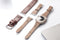 MegaGear Top Grain Leather Apple Watch Band Strap - Replacement Men & Women 42mm - 49mm and 38mm - 41mm, Apple Watch Series 10, Ultra, Ultra2, 9, 8, 7, 6, 5, 4, 3, SE