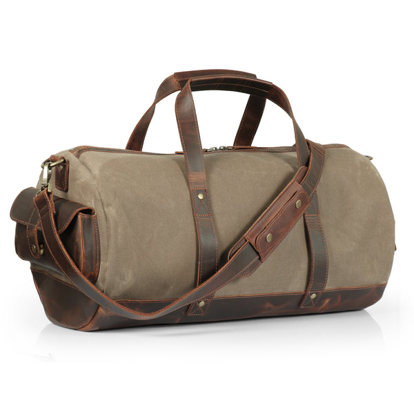 Londo Genuine Top Grain Leather Duffle Bag, Vintage Retro Travel