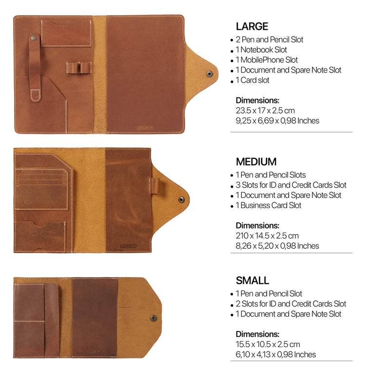 Londo Personalized Top Grain Leather Portfolio with Notepad (Snap Closure & Lock)