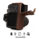 MegaGear Canon EOS Rebel T7 (18-55mm), 2000D (18-55mm) Ever Ready Leather Camera Case and Strap