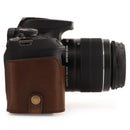 MegaGear Canon EOS Rebel T7 (18-55mm), 2000D (18-55mm) Ever Ready Leather Camera Case and Strap