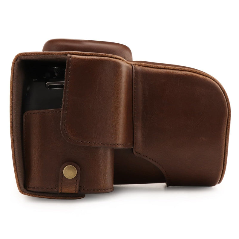 MegaGear Canon EOS Rebel T7 (18-55mm), 2000D (18-55mm) Ever Ready Leather Camera Case and Strap