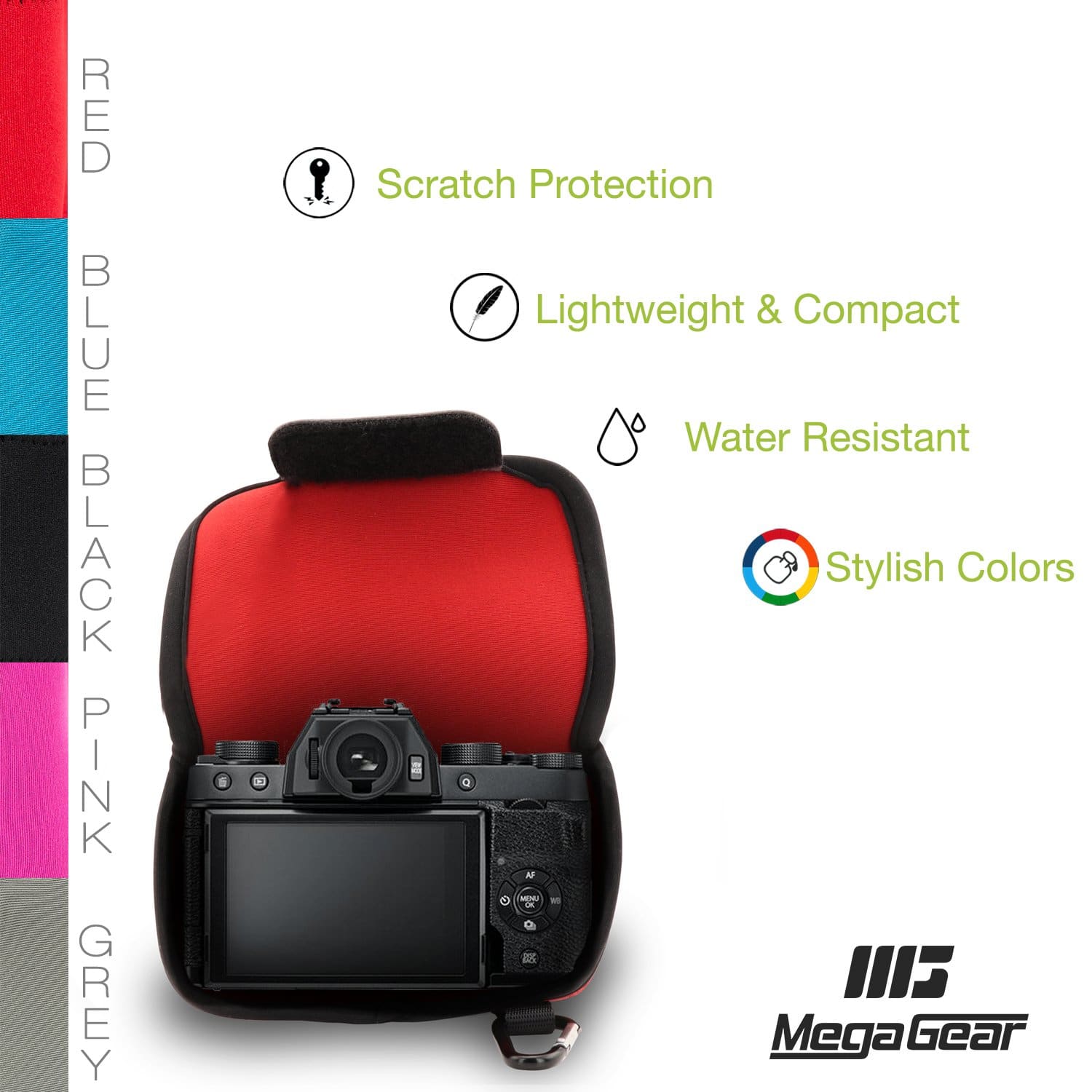 Fuji X100vi MegaGear Ultralight Neoprene Camera Case For FUJIFILM