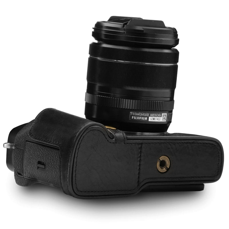 MegaGear Fujifilm X-T3 Ever Ready Top Grain Leather Camera Half Case and Strap