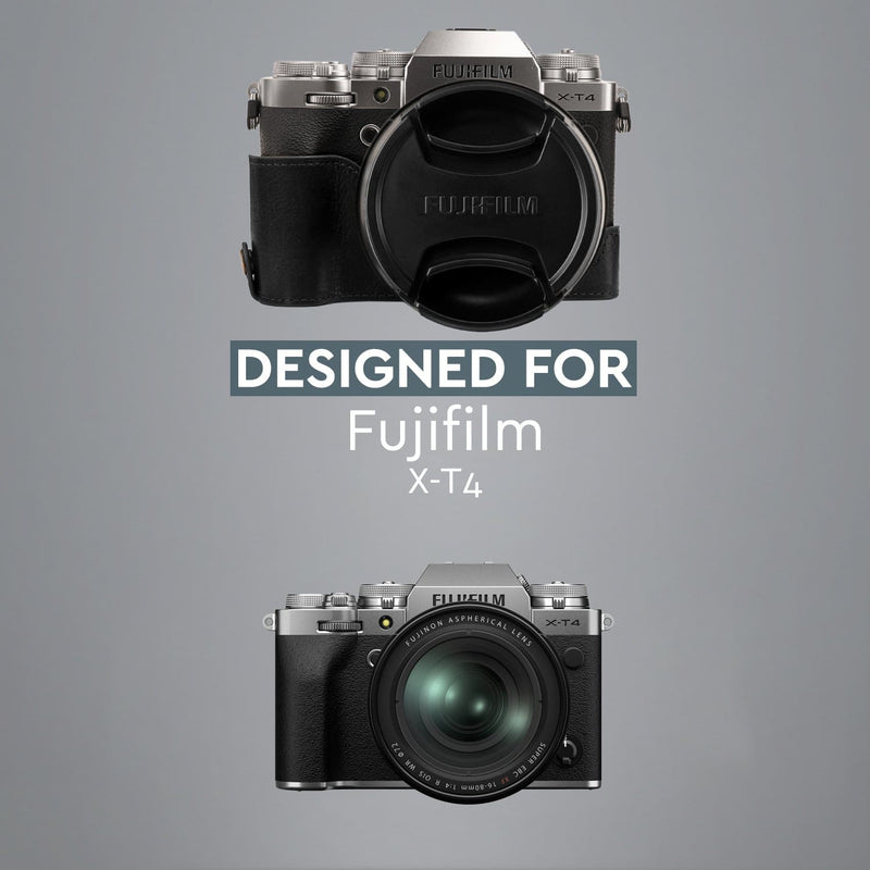 MegaGear MG1883 Ever Ready - Custodia in vera pelle compatibile con Fujifilm X-T200 (XC15-45 mm), colore: Nero MegaGear MG1883 Ever Ready - Custodia in vera pelle compatibile con Fujifilm X-T200 (XC15-45 mm), colore: Nero