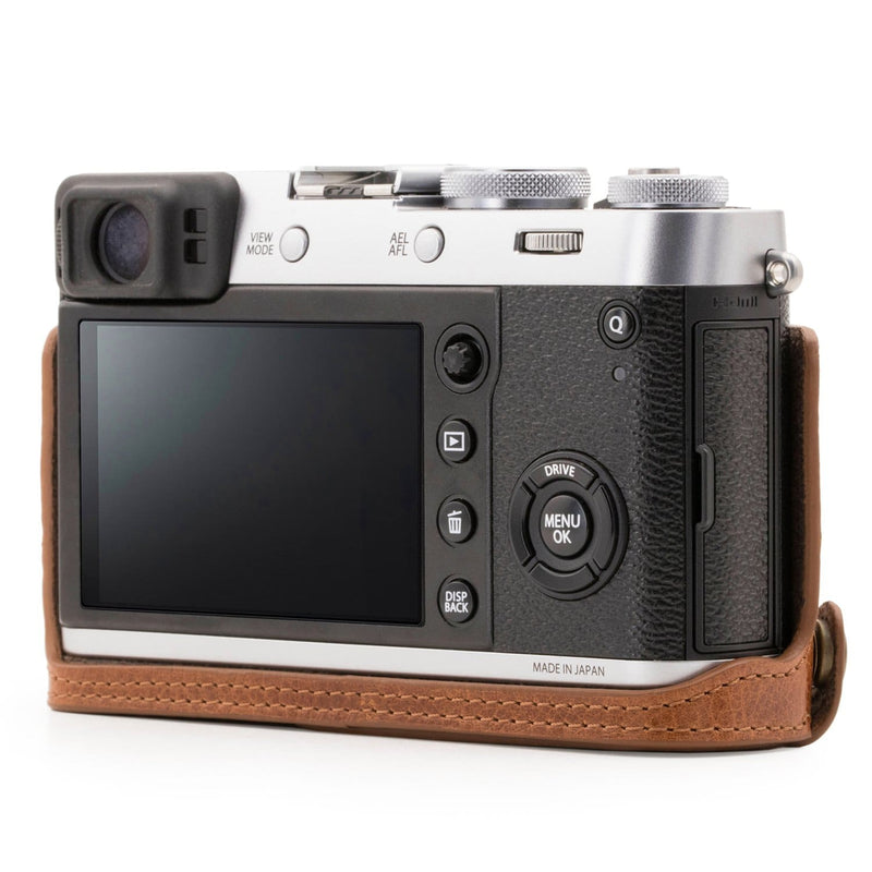MegaGear Ever Ready Genuine Leather Camera Half Bag with Carrying Strap and Battery Access for Fujifilm X100F Brown MegaGear Ever Ready Genuine Leather Camera Half Bag with Carrying Strap and Battery Access for Fujifilm X100F Brown