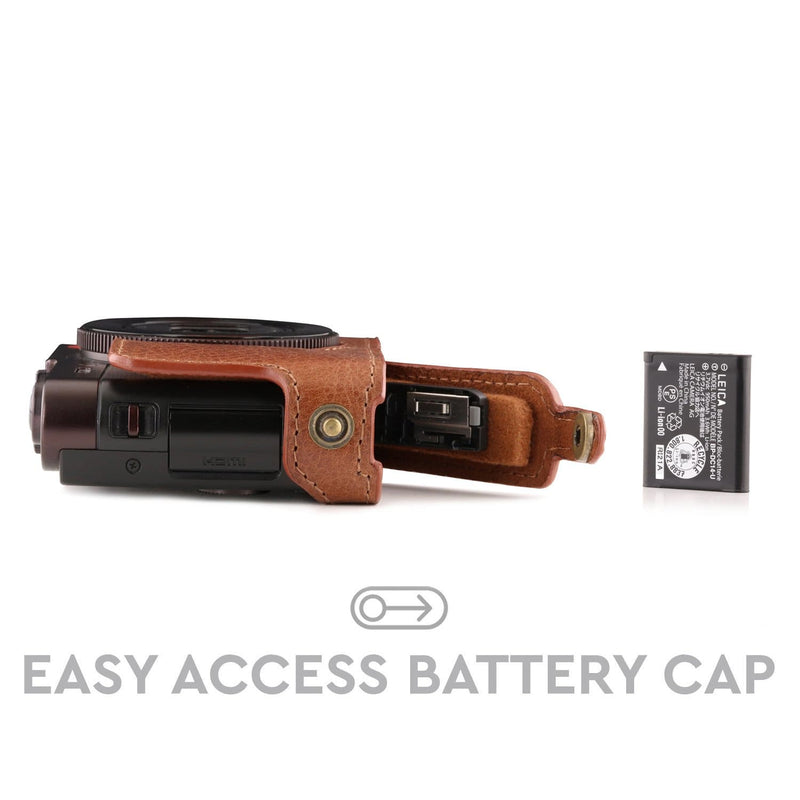 MegaGear Leica C Typ 112 Ever Ready Top Grain Leather Camera Case and Strap