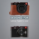 MegaGear Leica C Typ 112 Ever Ready Top Grain Leather Camera Case and Strap