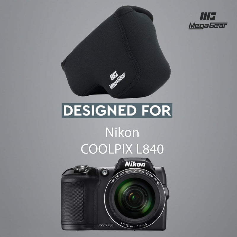 MegaGear Nikon Coolpix L840 Ultra Light Neoprene Camera Case, with Carabiner