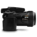 MegaGear Nikon Coolpix P1000 Ever Ready Leather Camera Half Case and Strap