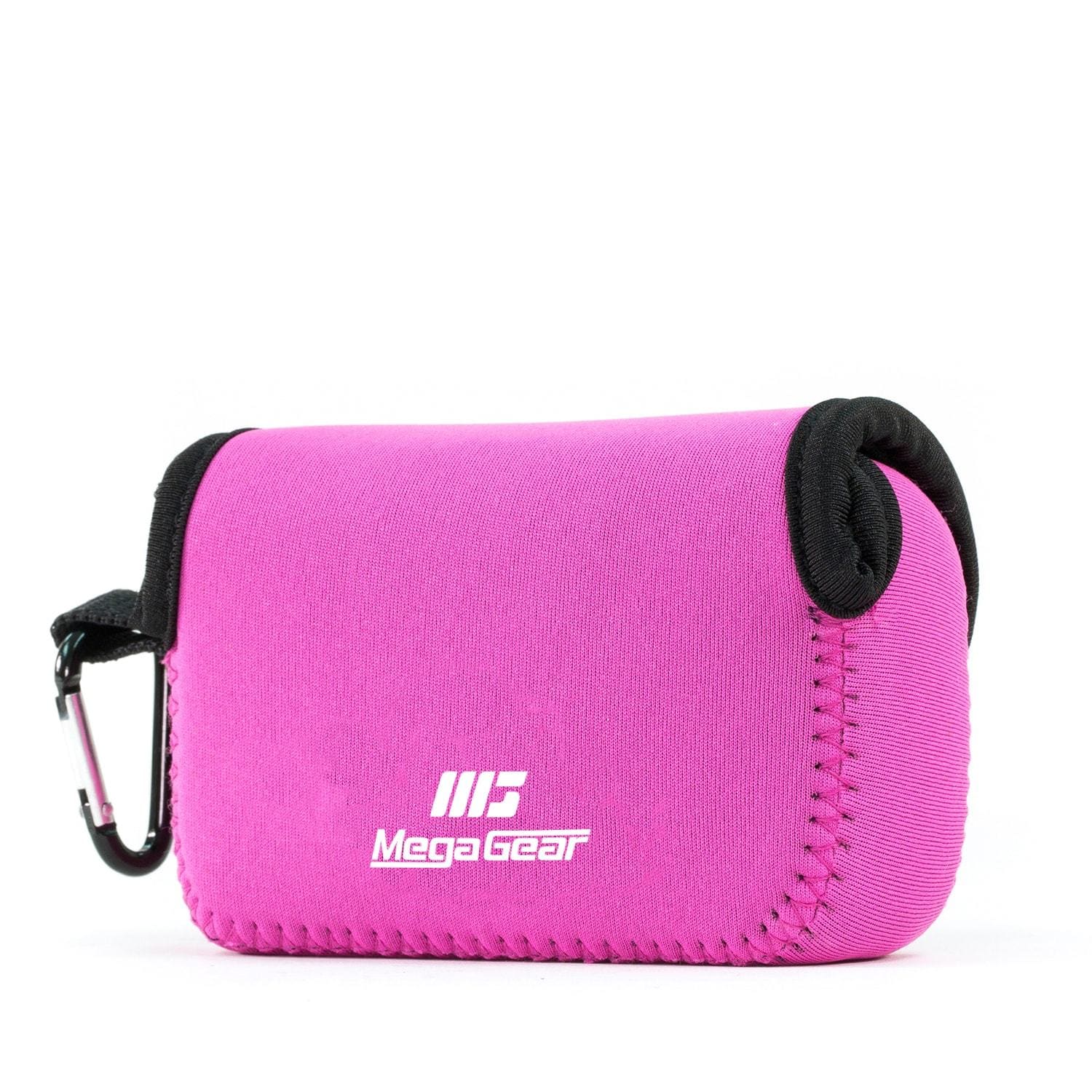 Custodia Neoprene MegaGear Per Nikon Coolpix W150, W100, S33 - Rosa, Leggera E Protettiva Con Moschettone