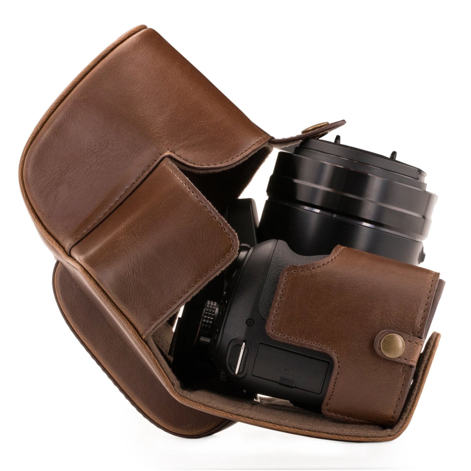 MegaGear Panasonic Lumix DC-FZ80, FZ82 Ever Ready Leather Camera Case with Carrying Strap and Battery Access Black MG1223 MegaGear Panasonic Lumix DC-FZ80, FZ82 Ever Ready Leather Camera Case with Carrying Strap and Battery Access Black MG1223